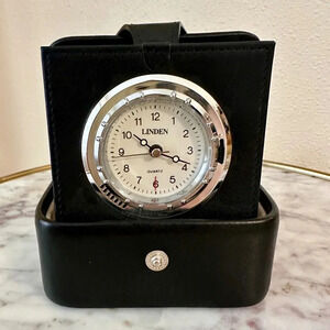 Vintage Linden Quartz Travel Alarm Clock